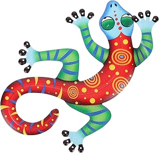 Yardwe Suspension Gecko Décoration Murale En Fer C